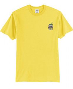 Banana Milk Pocket Logo Print T Shirt