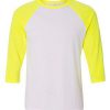 Yellow Raglan Baseball T Shirt