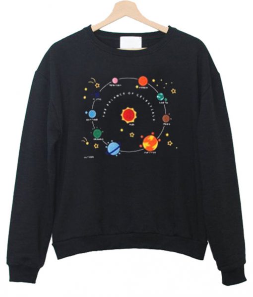 Planets Solar System And Star Sweatshirt
