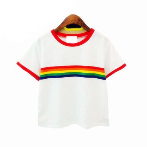 Rainbow Ringer T Shirt