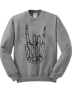 Skeleton Rock Hand Sweatshirt