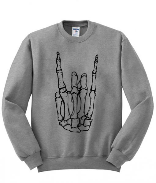Skeleton Rock Hand Sweatshirt