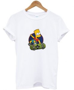 Bart Simpson Playing Skateboard T Shirt