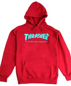 Skate Mag Logo Hoodie in Red