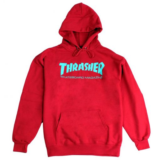 Skate Mag Logo Hoodie in Red