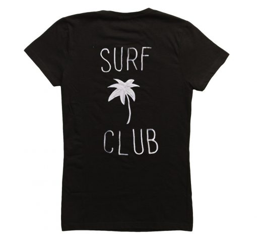 Surf Club With Palm Tree T Shirt Back