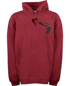 Gun Love Red Color Hoodie