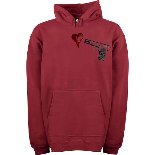 Gun Love Red Color Hoodie