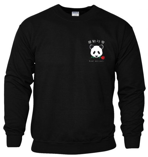 Riot Society Panda Rose Sweatshirt