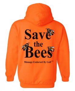 Save The Bees Gold Yellow Hoodie