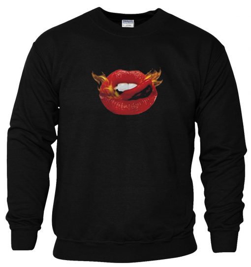Mouth Lips Fire Sweatshirt