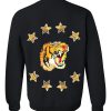 Tiger Head Star Sweatshirt Back