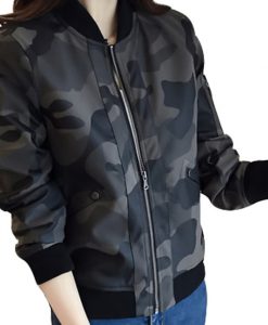 Women's Loose Military Camouflage Camo Jacket