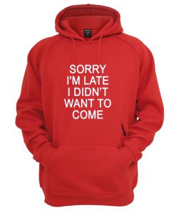 sorry i'm late i didn't want to come hoodie
