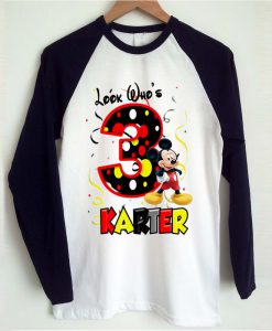 Mickey Mouse Birthday Raglan T Shirt