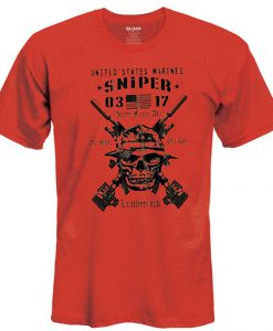 US Marines MOS 0317 Scout Sniper One T Shirt