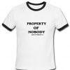 Property Of Nobody ringer T-shirt