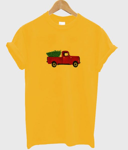 Red Truck in Yellow T Shirt