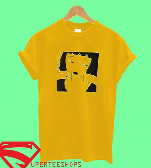 Girl Smoke Yellow T Shirt