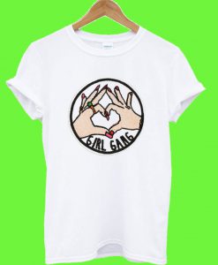 Girl gang patch Hand Lady & Heart patch Symbol T Shirt