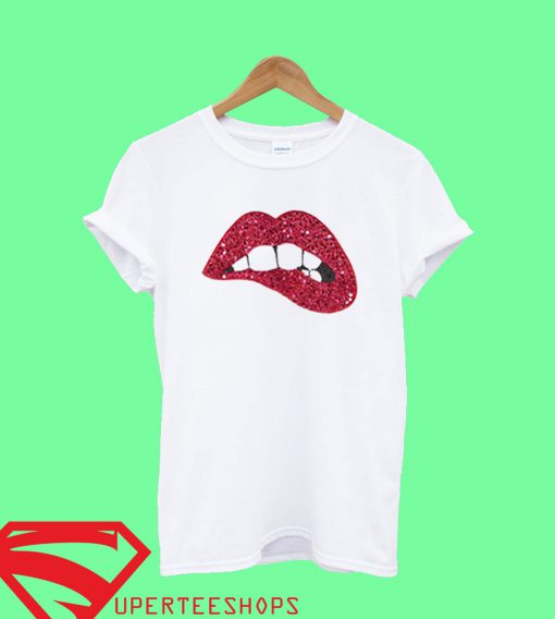 Sequin Lips T Shirt