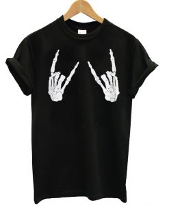 Skeleton Metal Hands T Shirt