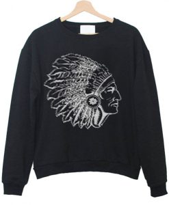 Indian Warrior Mascot Crewneck Sweatshirt