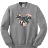 Mickey Head Flower Sweatshirt