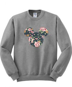 Mickey Head Flower Sweatshirt