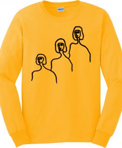 Three Faces Print Sweatshirt