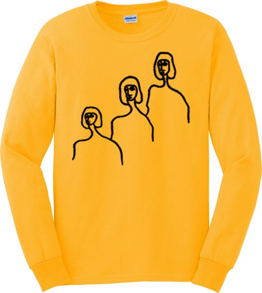 Three Faces Print Sweatshirt