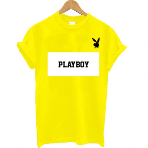 Playboy Block White T Shirt