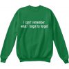 I Cant Remember What I Forgot to Forget Sweatshirt