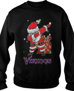 Santa Minnesota Vikings Dabbing Christmas ugly Sweatshirt