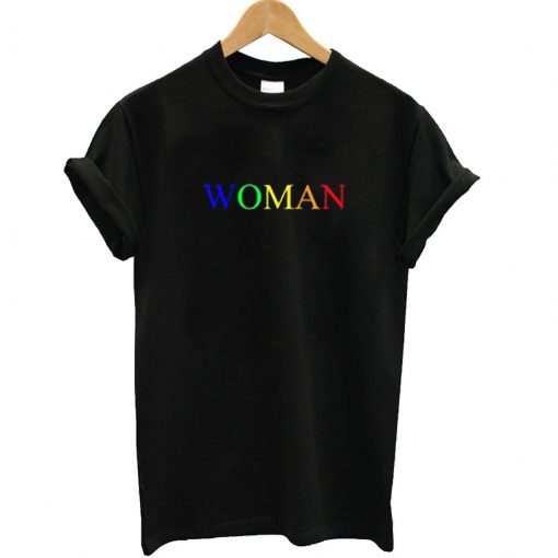 Woman Rainbow Colors T Shirt