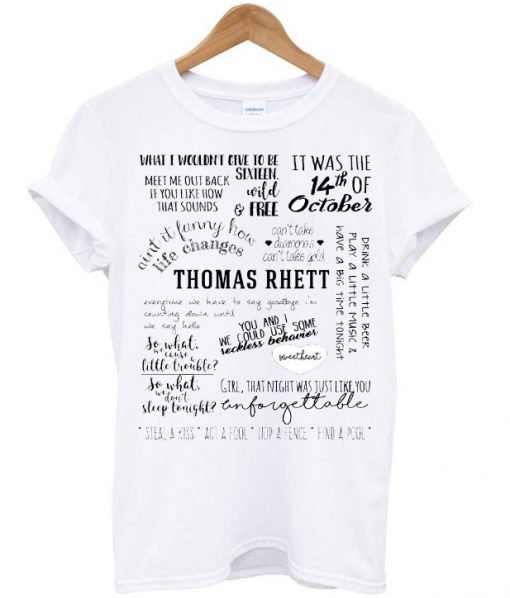 Thomas Rhett Life Changes Album Lyrics T Shirt