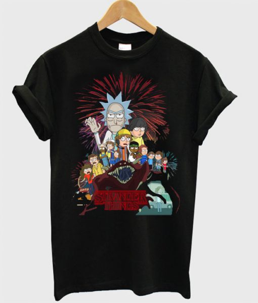 Stranger Things 3 Rick and Morty T shirt