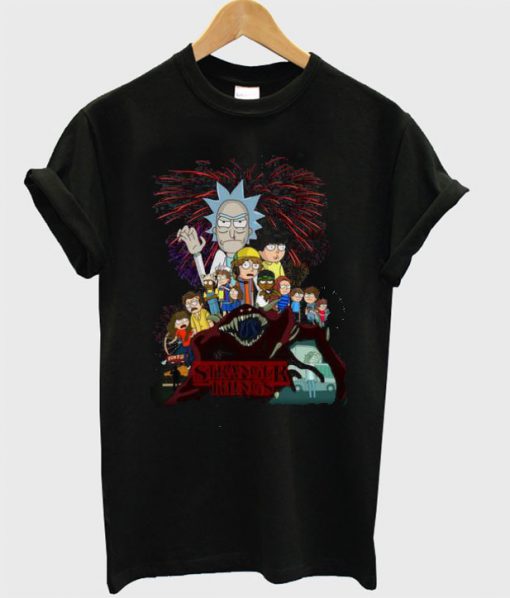 Nice Rick and Morty version Stranger Things T shirt