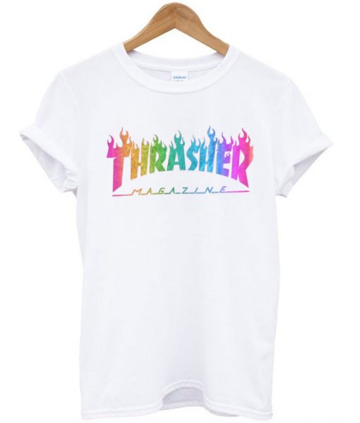 Thrasher Rainbow Flame T Shirt