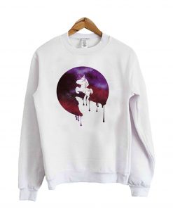 Cute Unicorn Fullmoon Water Sweatshirt