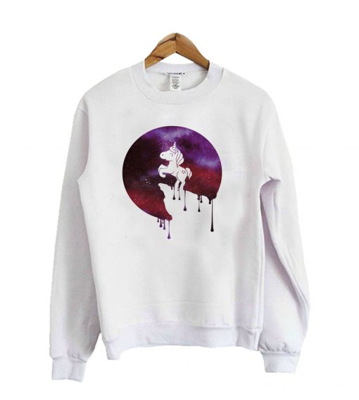 Cute Unicorn Fullmoon Water Sweatshirt