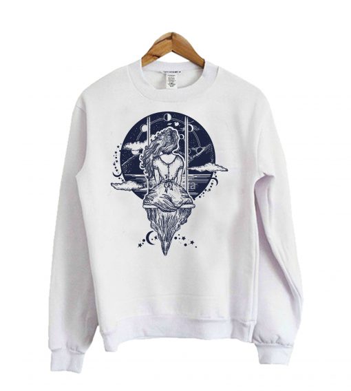 Dziewczyna nahustawce leci Sweatshirt