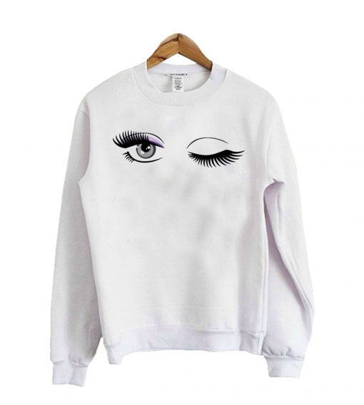 Eyelashes blink custom Sweatshirt