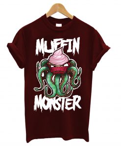 Muffin Monster Ladies maroon T-Shirt