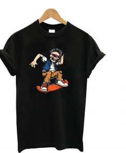 Eyeglasses Skull Skateboard T-Shirt