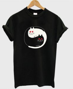 Yin Yang Love Eyes Cat T-Shirt