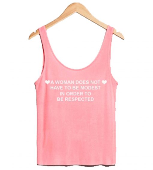 A Woman Quote Pink Tanktop