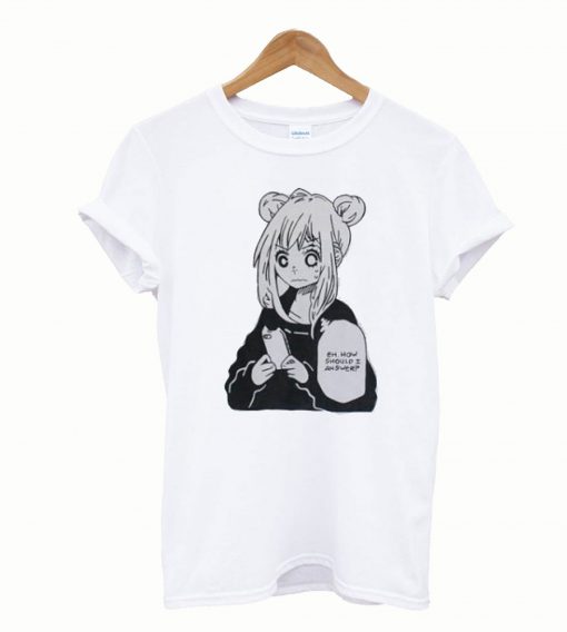 Anime Girl Texting T-Shirt