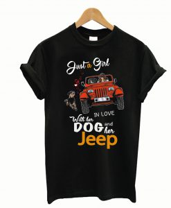 Just a girl a dog and her jeep T-Shirt