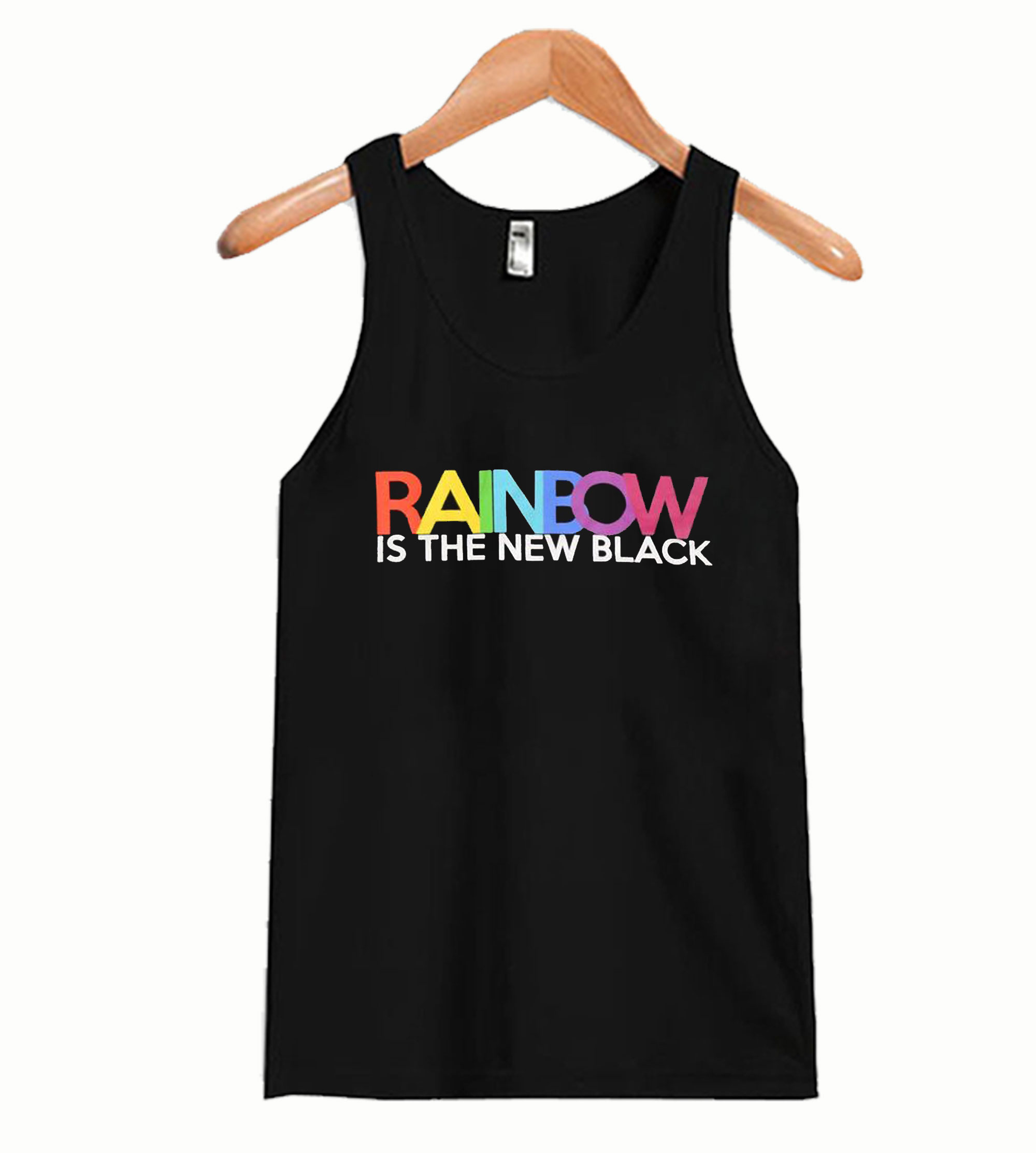 Rainbow Is The New Black Tanktop